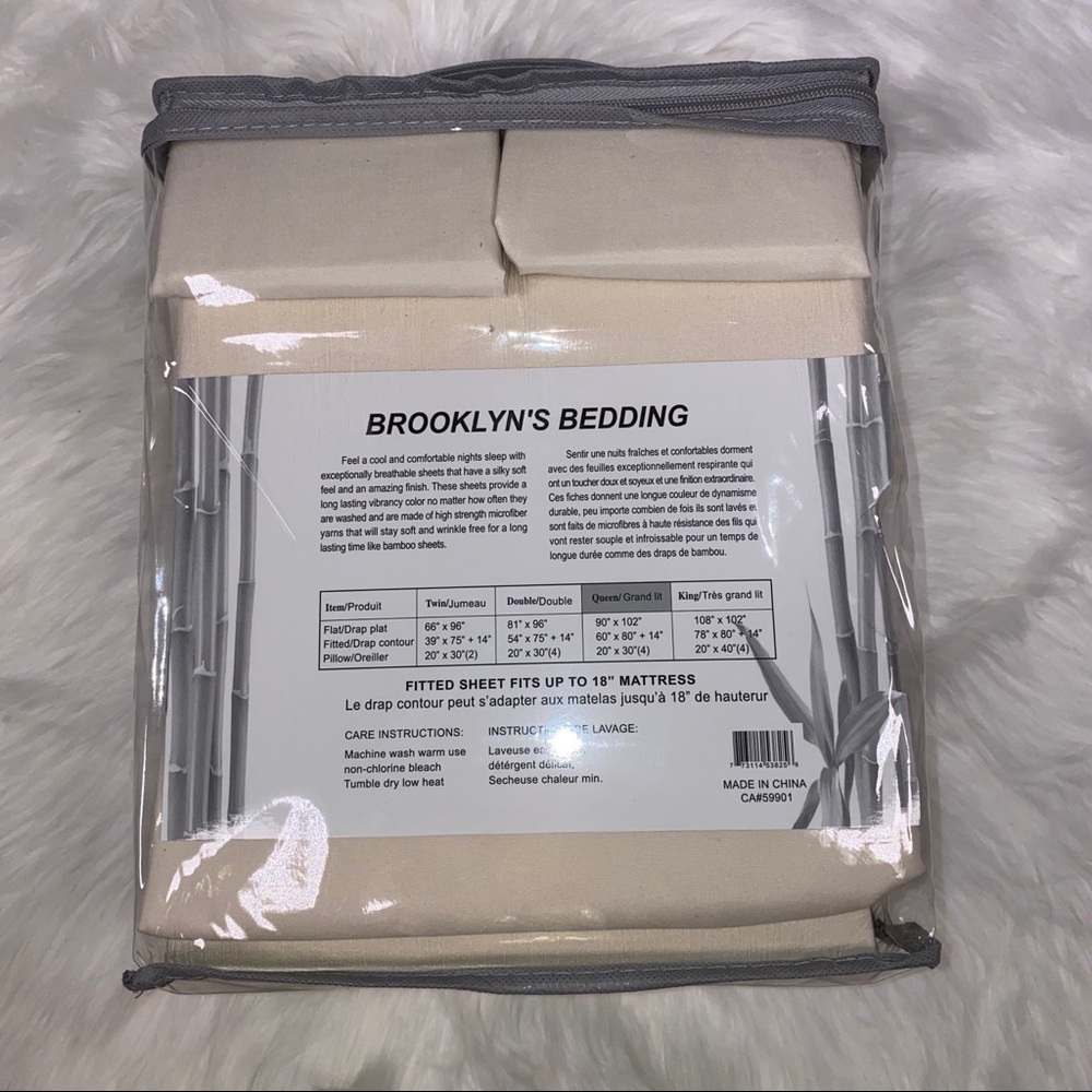 ✨SALE✨Queen 6pc French Vanilla Bedsheets - Picture 5 of 6